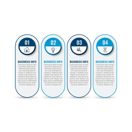 Infographic design vector and marketing icons. can be used for workflow layout, banner, diagram, number options, step up options, web design.のイラスト素材
