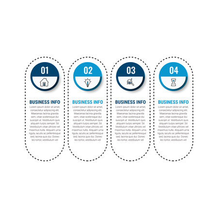 Infographic design vector and marketing icons. can be used for workflow layout, banner, diagram, number options, step up options, web design.のイラスト素材
