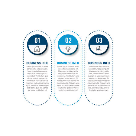 vector illustration Infographic design template with icons. can be used for workflow layout, diagram, annual report, web design.のイラスト素材