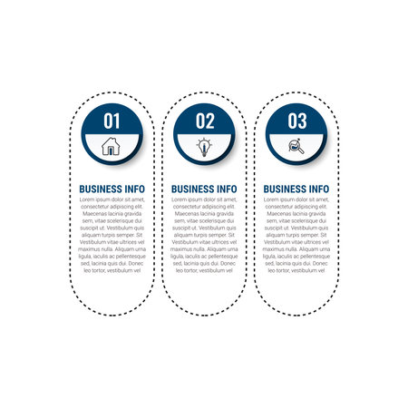 vector illustration Infographic design template with icons. can be used for workflow layout, diagram, annual report, web design.のイラスト素材