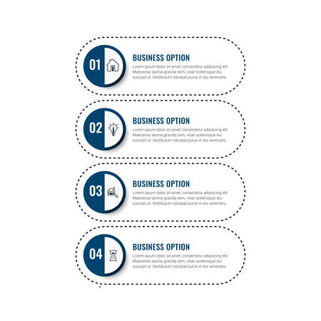 vector illustration Infographic design template with icons. can be used for workflow layout, diagram, annual report, web design.のイラスト素材