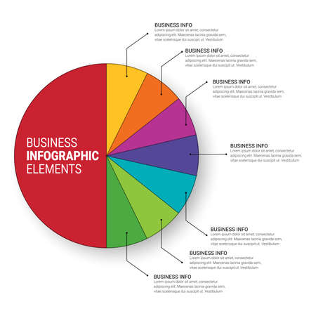 Vector idea infographic template for graphs, charts, diagrams. Business concept with numbers options, parts, steps, processes. Vector business template for presentation.のイラスト素材