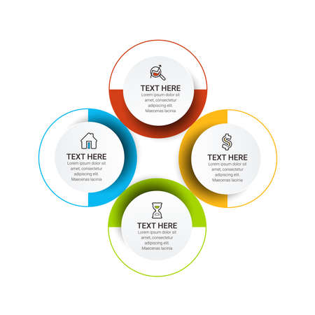 Infographics design vector and marketing icons can be used for workflow layout, diagram, annual report, web design. Business data visualization.のイラスト素材