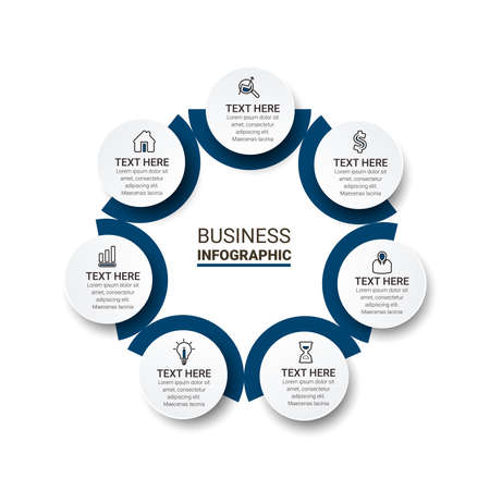 Infographics design vector and marketing icons can be used for workflow layout, diagram, annual report, web design. Business data visualization.のイラスト素材
