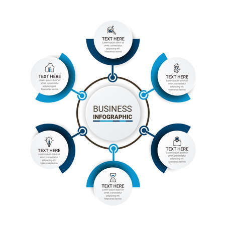 Infographics design vector and marketing icons can be used for workflow layout, diagram, annual report, web design. Business data visualization.のイラスト素材