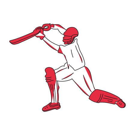 illustration of batsman playing cricket championship sports, batsman playing cricketのイラスト素材