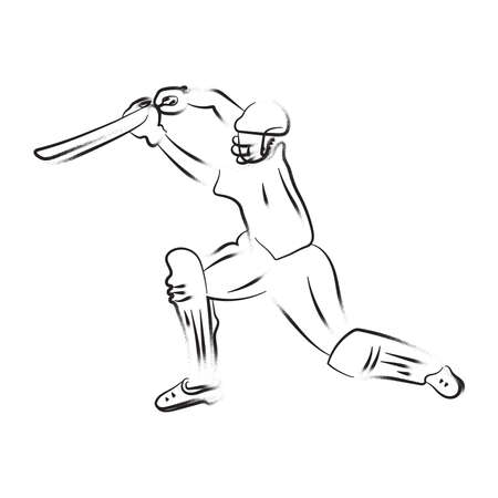 illustration of batsman playing cricket championship sports, batsman playing cricketのイラスト素材