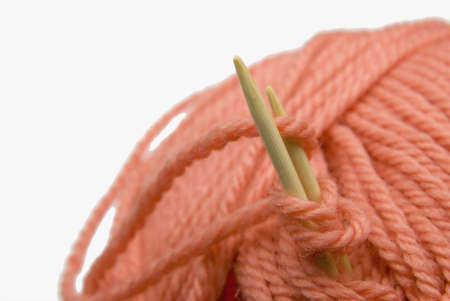 Ball of a wool and spoke for knitting
