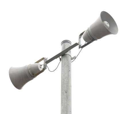 megafons on white background