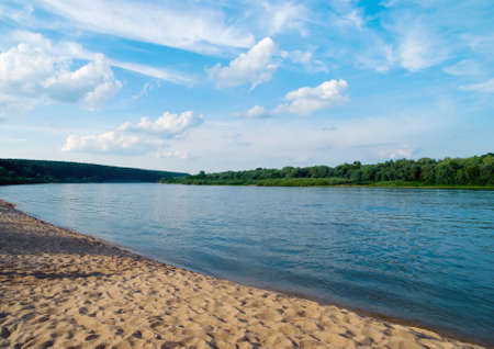 Riverside near the Moscow. Russiaの写真素材