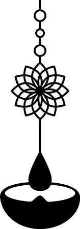 Vector black and white template for cutting, happy Diwali holiday.のイラスト素材