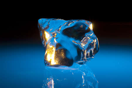 Sculptural blue chunk of iceの写真素材