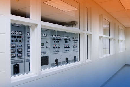 Electricity control room in commercial buildingの写真素材
