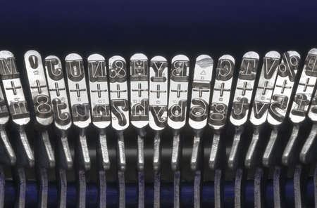 close up of type fonts on vintage typewriterの写真素材