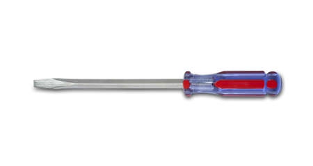 Screwdriver on white with shadow and clipping pathの写真素材