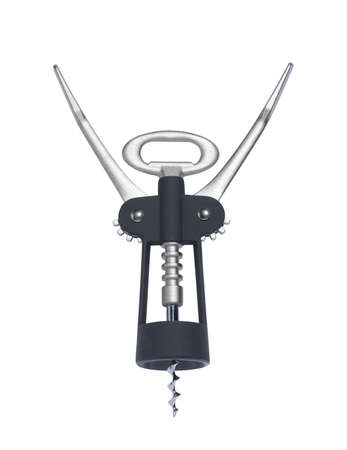 Corkscrew on white with clipping pathの写真素材