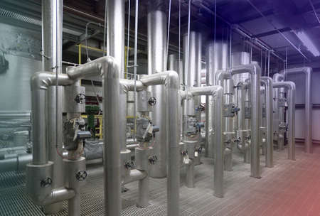 Facility for treating water before it gets to cities and townsの写真素材