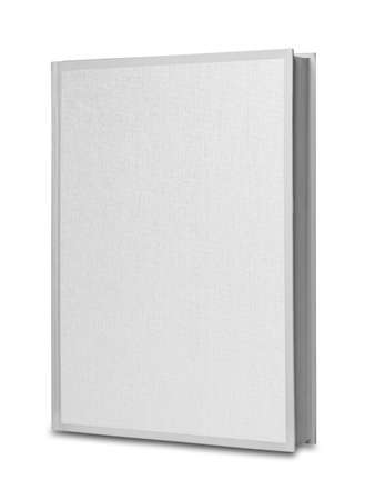 White blank linen book isolatedの写真素材