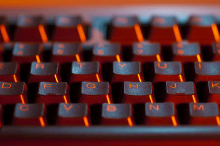 Computer Keys in red huesの写真素材