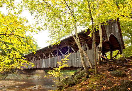 Covered bridge located in Newry, Maine, USA