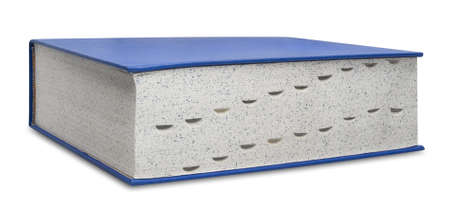 Big book in blue with tabs, isolated with shadow の写真素材