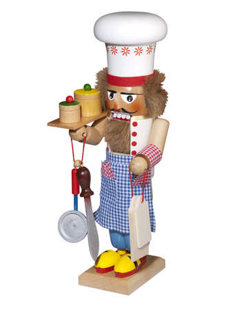 Nutcracker cook on white, isolated の写真素材