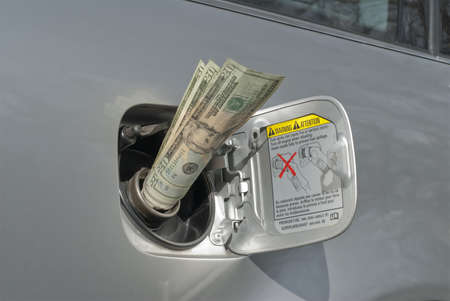 Gas money is going up every weekの写真素材