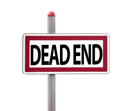Dead End Sign, isolated on whiteの写真素材