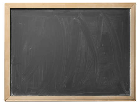 School blackboard isolated on white background の写真素材