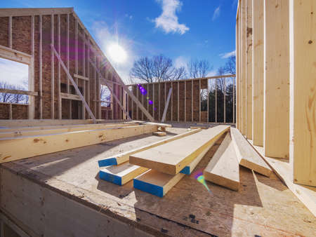 New House Framing Constructionの写真素材
