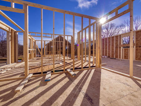 New House Framing Constructionの写真素材