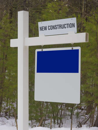 Sign post to new house developmentの写真素材