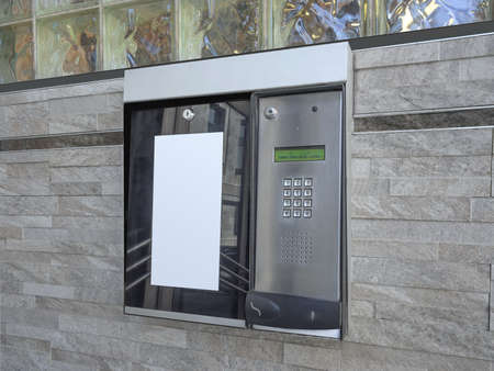Entrance access keypad and intercom の写真素材