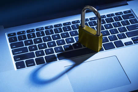 Computer security lockの写真素材
