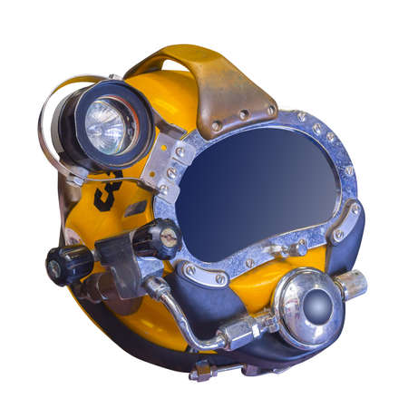 Deep sea diving helmet, isolatedの写真素材