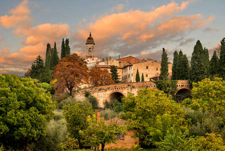 picturesque medieval village in Tuscany, Italyの写真素材