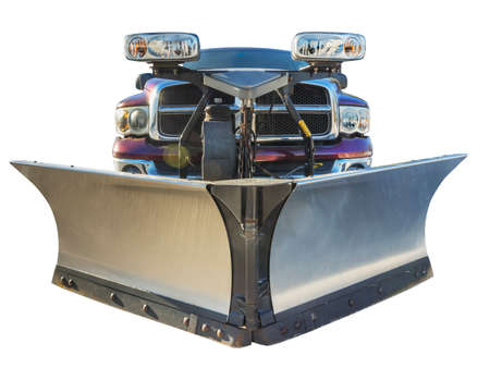 Snow plow truckの写真素材