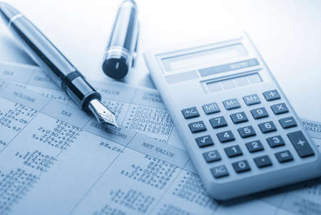 financial accounting concept. statement,calculations and taxesの写真素材