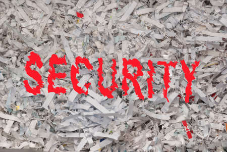 Shredded paper documents for security
