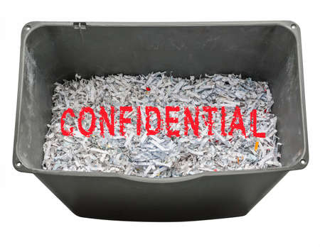 Shredded paper documents for securityの写真素材