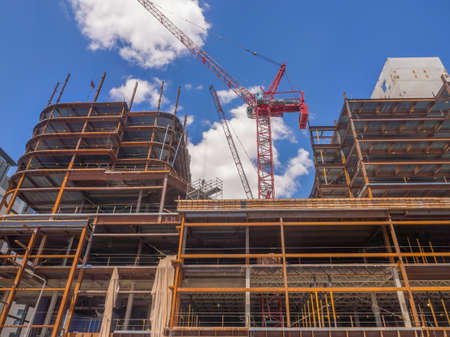 New building construction siteのeditorial素材