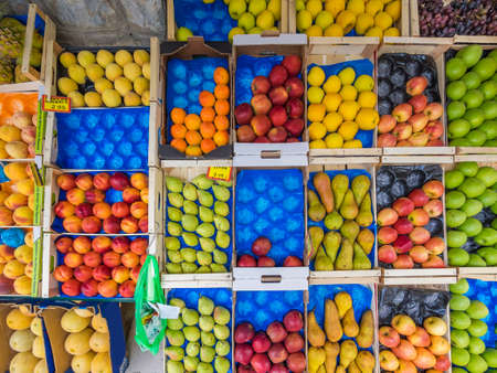 Fresh fruit standの写真素材