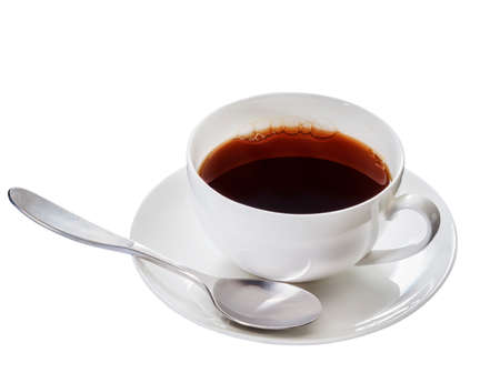 Cup of black coffee, isolatedの写真素材