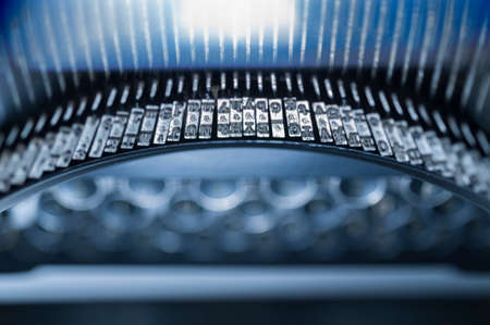 Antique typewriter keys and typeの写真素材