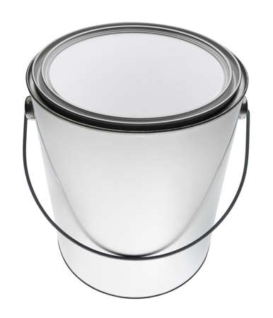 Metal gallon paint can, isolatedの写真素材