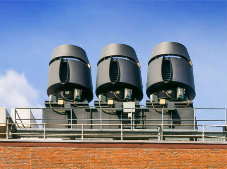 Air exhaust systems to remove fumes in laboratoriesの写真素材