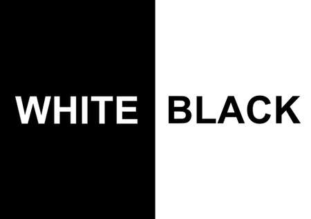 White over black and black over whiteの写真素材