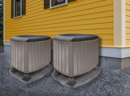HVAC heating and air conditioning residential unitsの写真素材