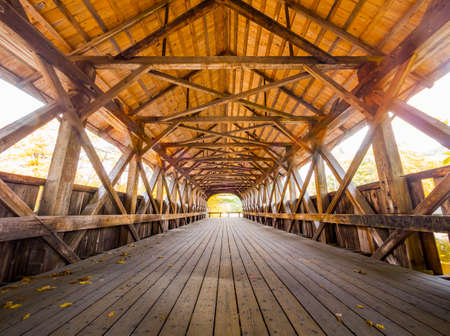 Covered bridge interiorの写真素材
