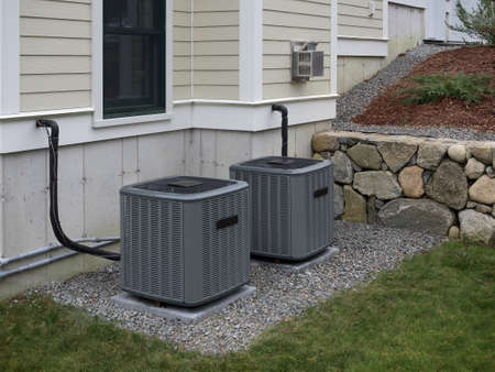 Heating and air conditioning inverter used to climatize  a homeの写真素材